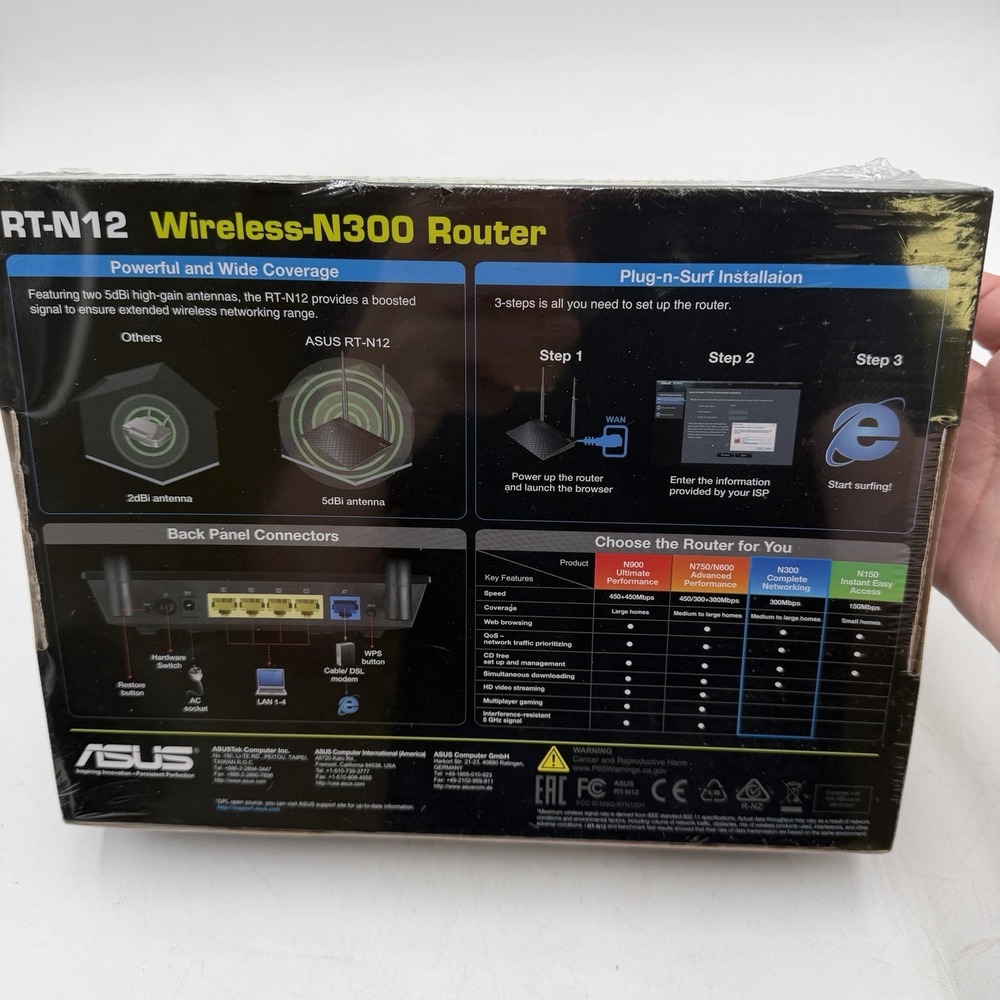 Asus RT-N12 3-in-1 Router Wireless N300 Router/Range Extender Sealed - Picture 4 of 6
